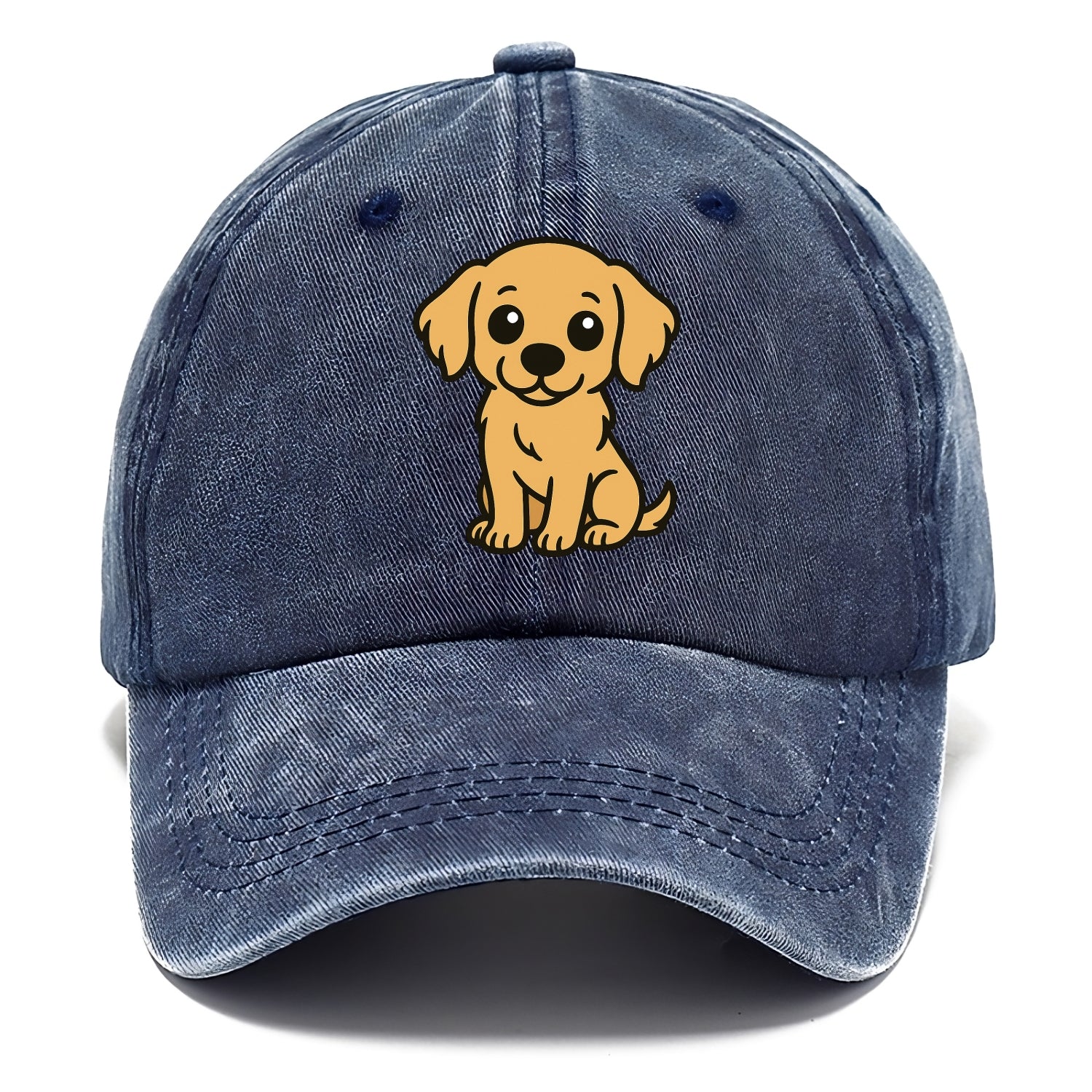 Golden Retriever - Head tilt curious pose - Classic Cap - Twilight Navy(Blue)