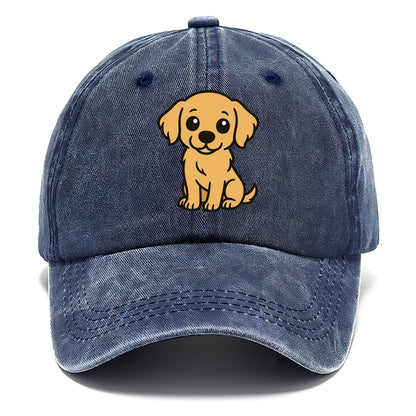 Golden Retriever - Head tilt curious pose - Classic Cap - Twilight Navy(Blue)