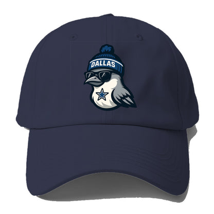 Dallas Mockingbird wearing Cowboys beanie with sheriff star and - Baseball Cap For Big Heads - Twilight Navy(Blue)