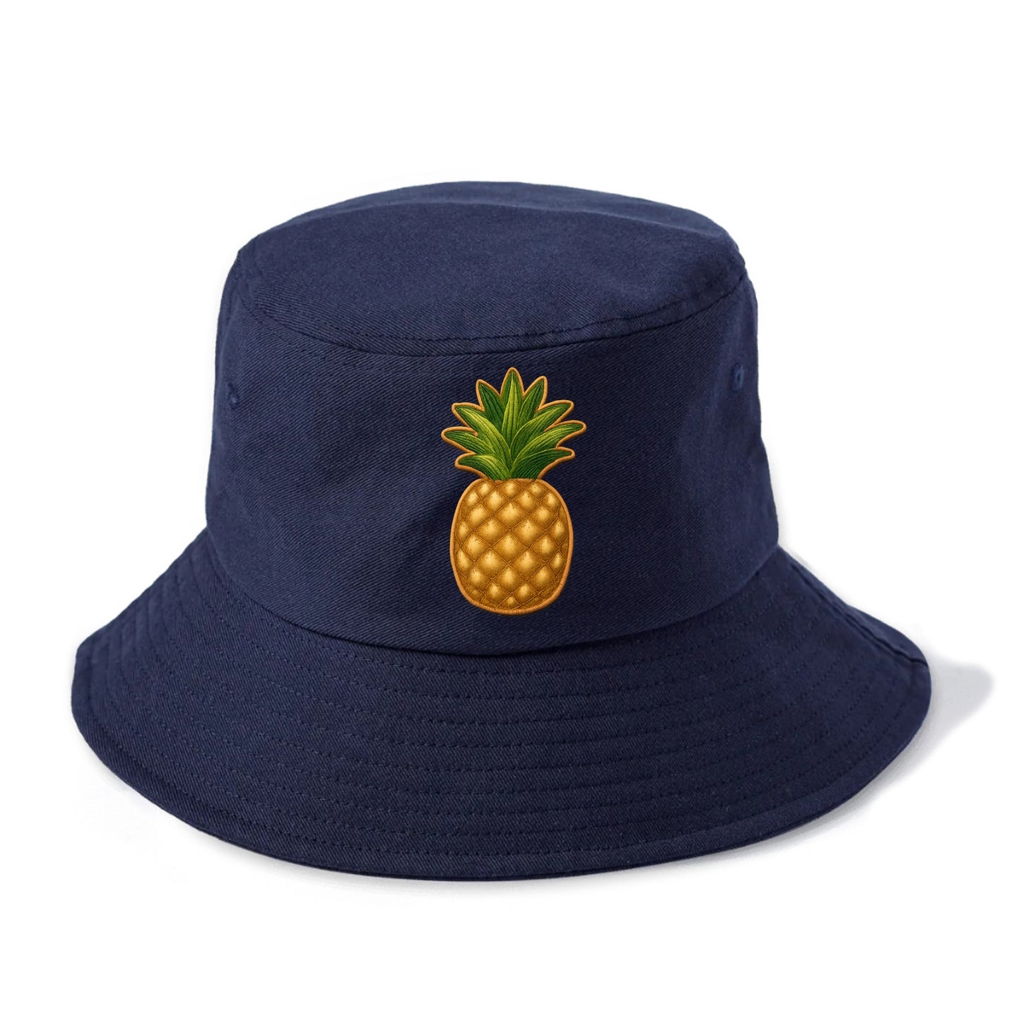 PINEAPPLE CROWN - tropical fruit in yellow and green , hospitality - Bucket Hat - Twilight Navy(Blue)