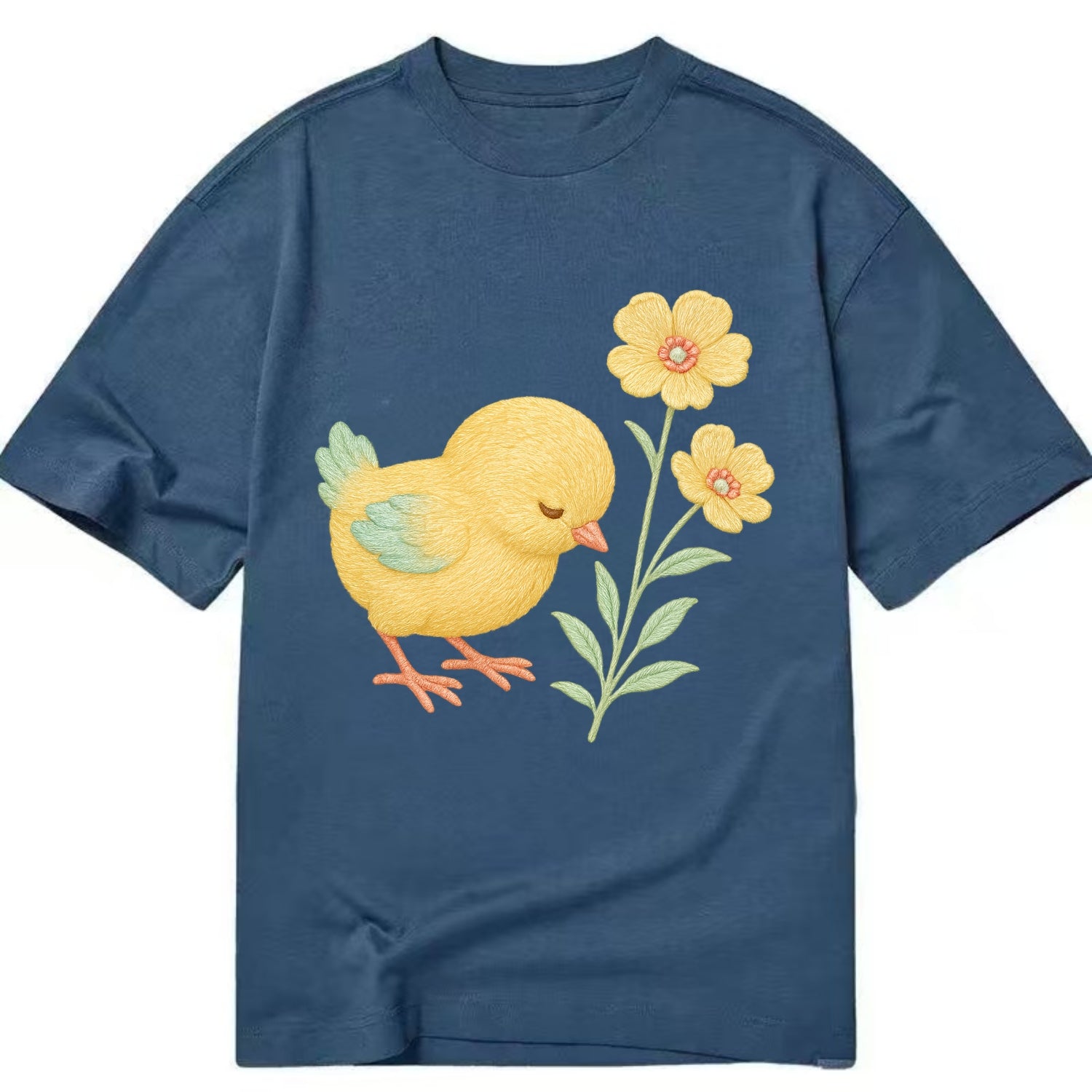 Yellow Chick - Classic T-shirt - Twilight Navy(Blue)