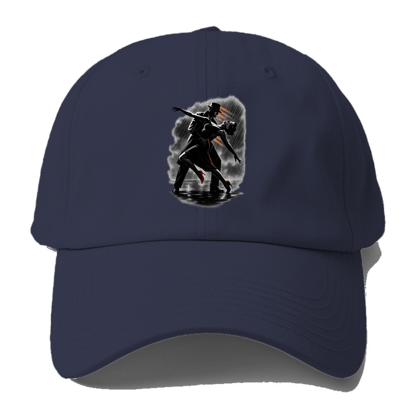 romantic dance pose with woman lifted in the air at lakeside - Baseball Cap For Big Heads - Twilight Navy(Blue)