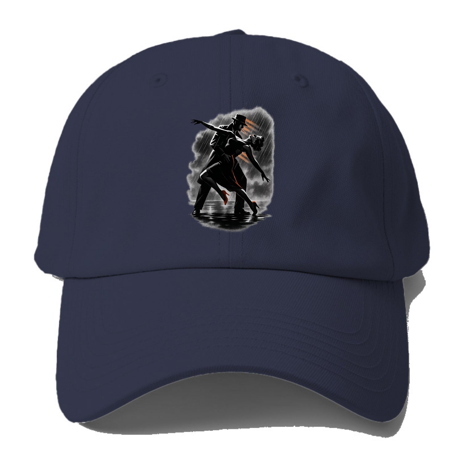 romantic dance pose with woman lifted in the air at lakeside - Baseball Cap For Big Heads - Twilight Navy(Blue)