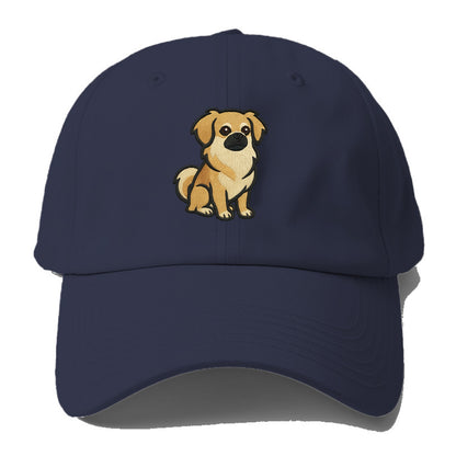Tibetan Spaniel - Fawn small dog embroidered design - Baseball Cap - Twilight Navy(Blue)