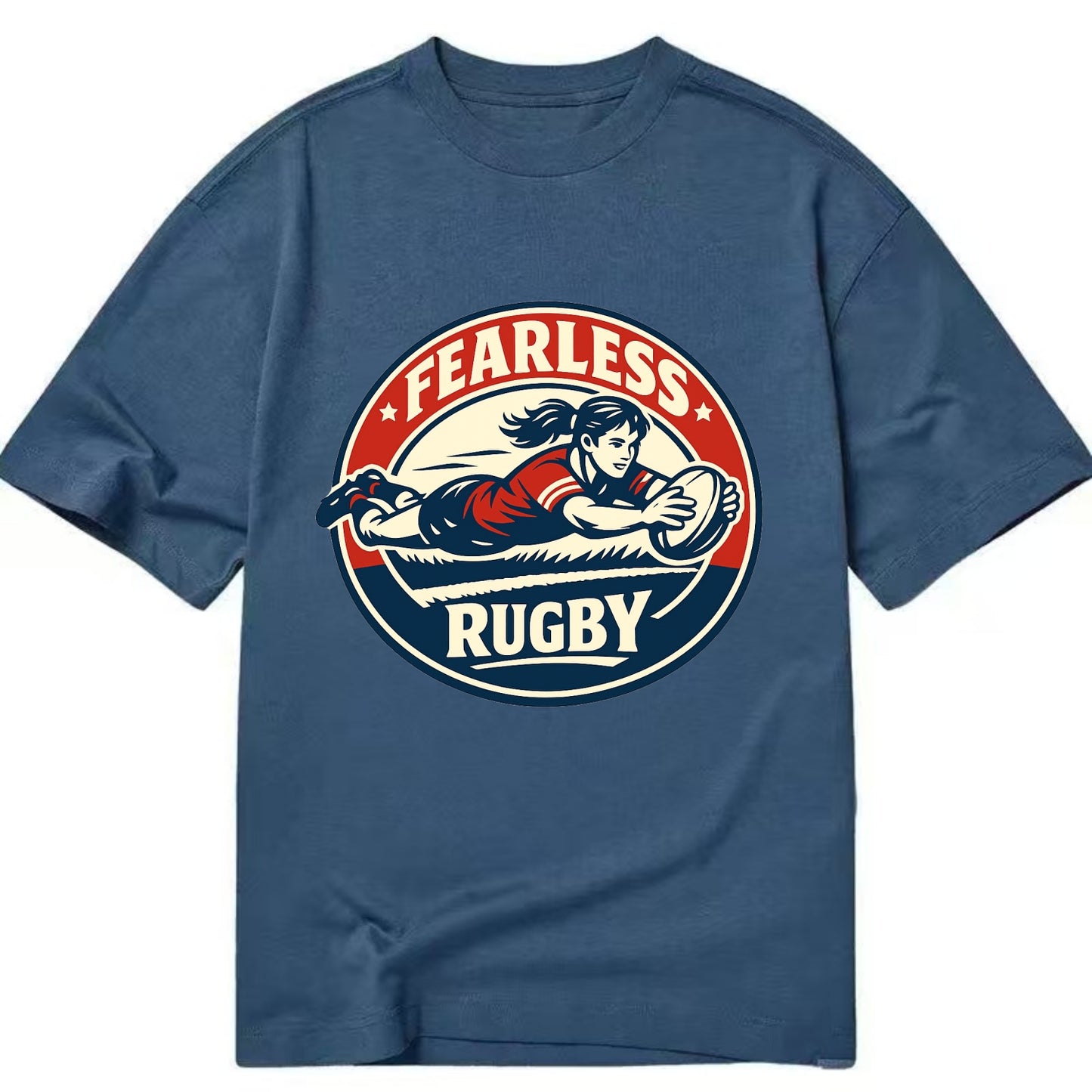 Fearless Try Scorer Emblem - Classic T-shirt - Twilight Navy(Blue)