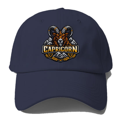 CAPRICORN GOAT - mountain goat in brown and gray , earth sign - Baseball Cap - Twilight Navy(Blue)