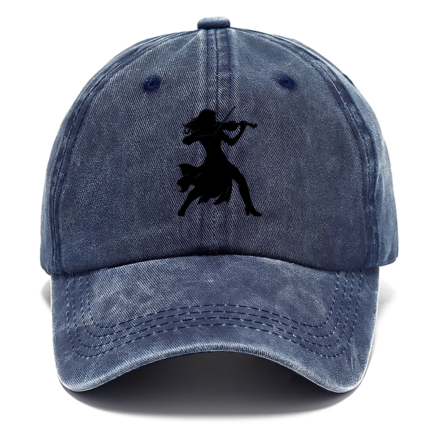 Violinist performing dramatic pose - Classic Cap - Twilight Navy(Blue)