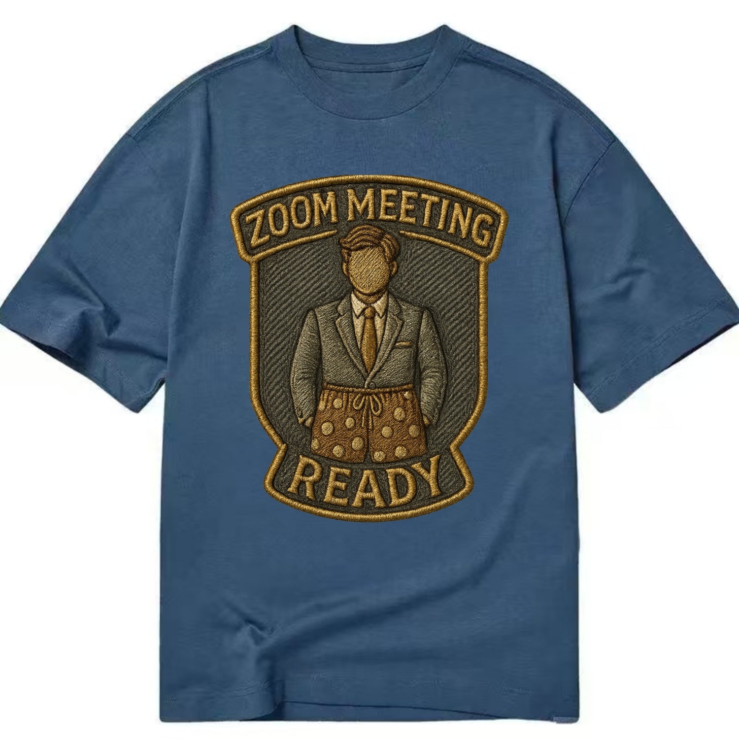 Zoom Meeting Ready  - Classic T-shirt - Twilight Navy(Blue)