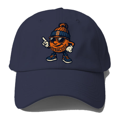 Syracuse Orange wearing Syracuse beanie with S patch - Baseball Cap For Big Heads