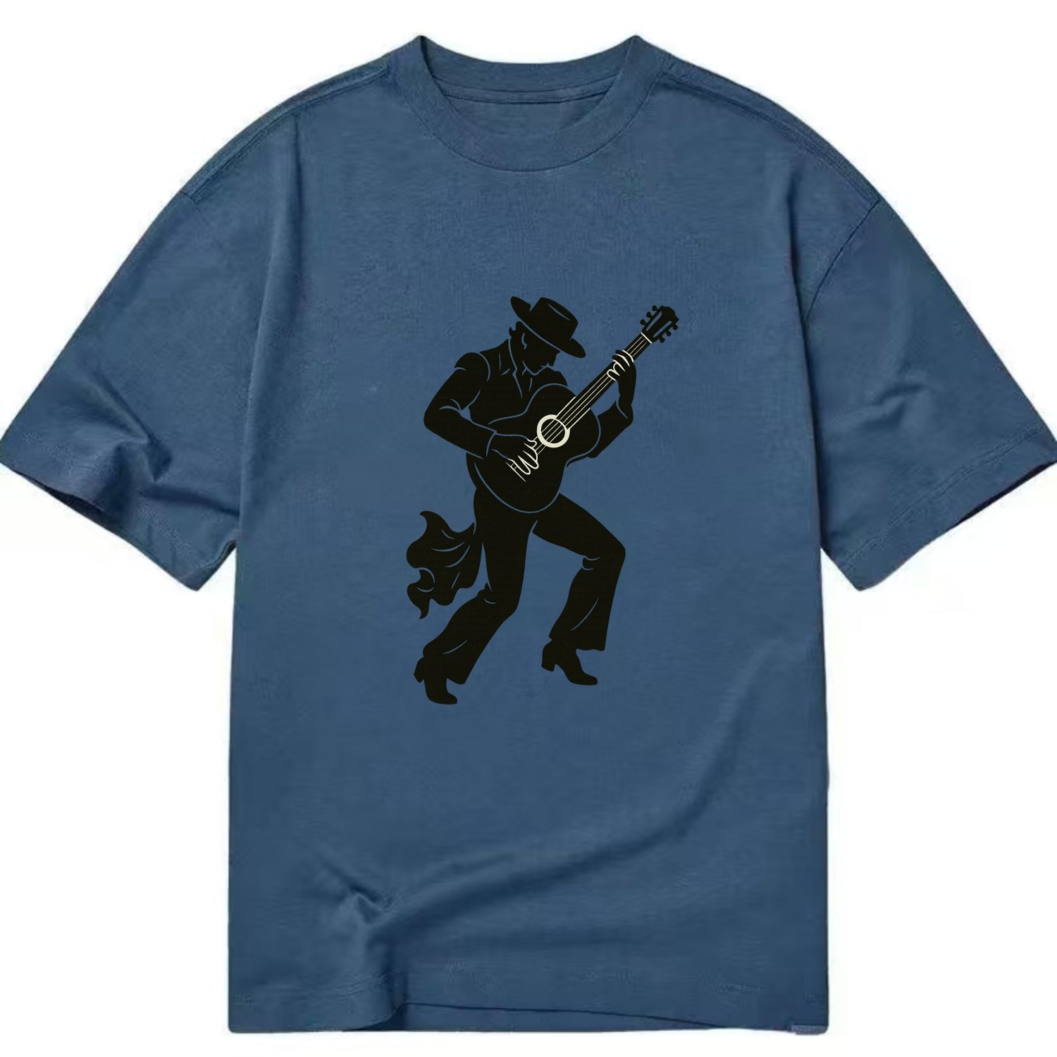 Flamenco guitarist dramatic pose - Classic T-shirt - Twilight Navy(Blue)
