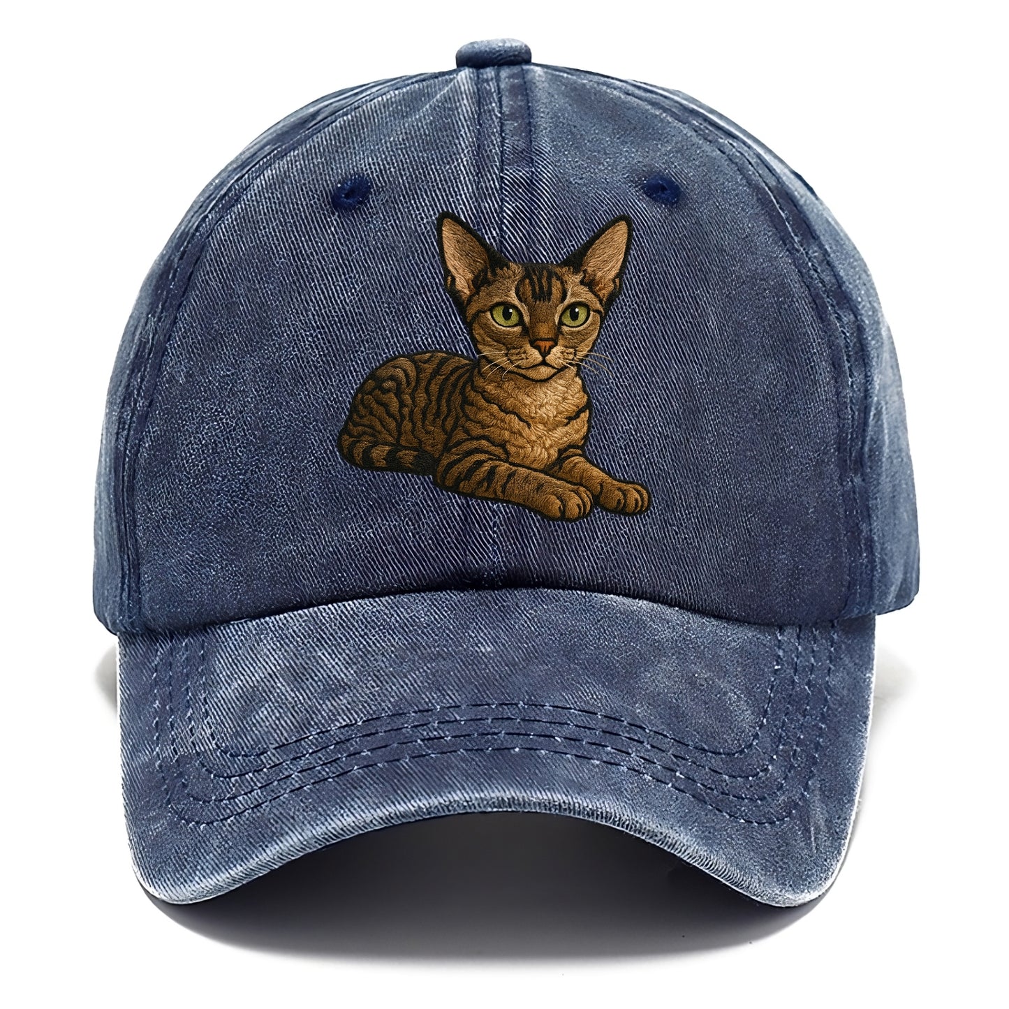Devon Rex  relaxed lying down with head Classic Cap - Twilight Navy(Blue)
