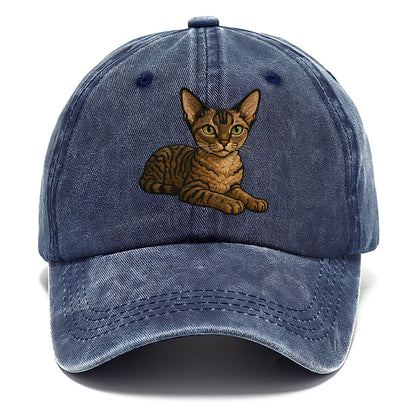Devon Rex  relaxed lying down with head Classic Cap - Twilight Navy(Blue)