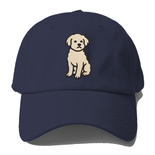 Maltipoo - White curly sitting pose - Baseball Cap
