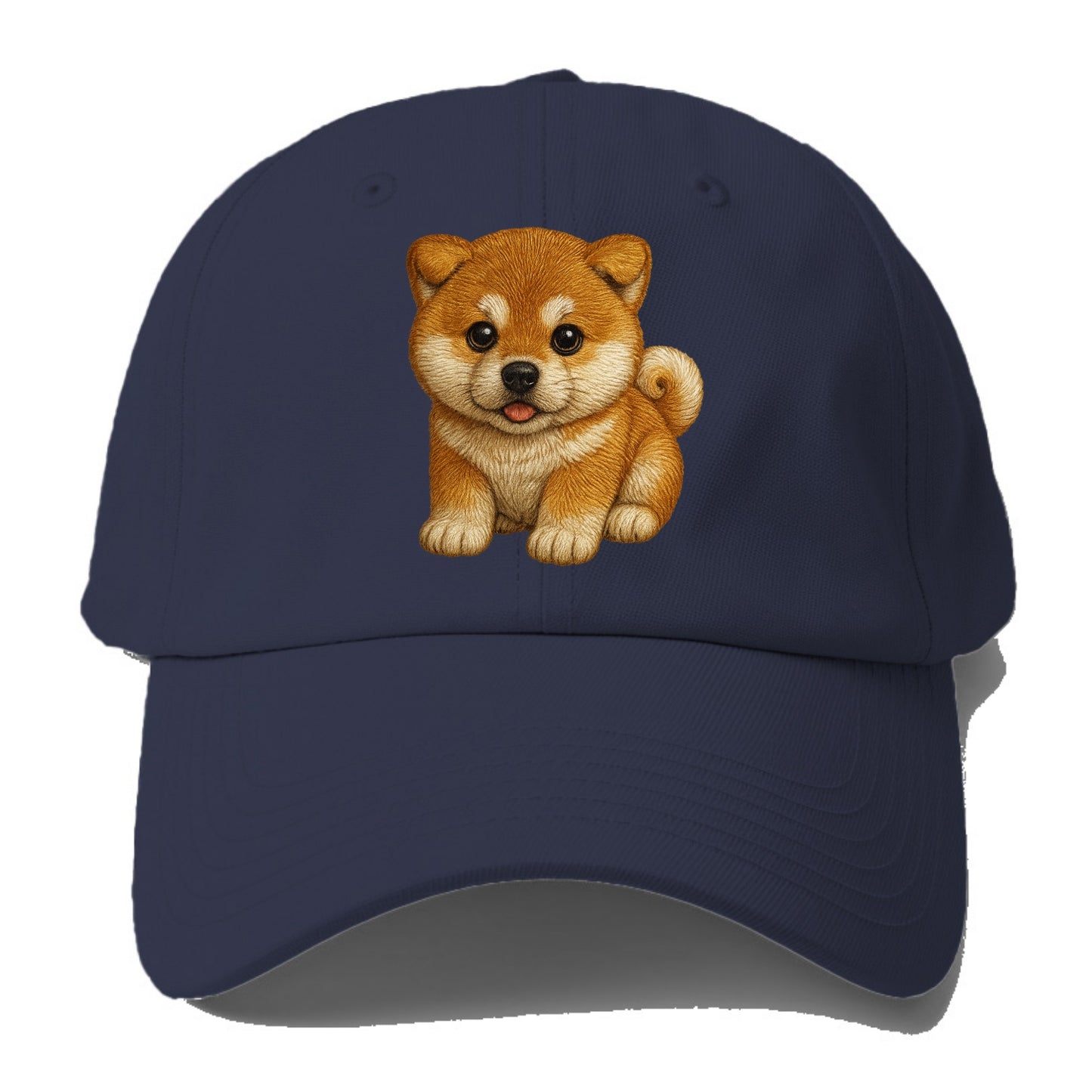 Baby Akita Puppy - fluffy bear-like, curled tail, dignified eyes, - Baseball Cap For Big Heads - Twilight Navy(Blue)