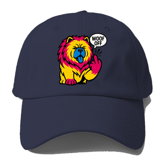 Chow Chow with lion mane and blue-black tongue, fluffy dignified paw up with sass - Baseball Cap - Twilight Navy(Blue)
