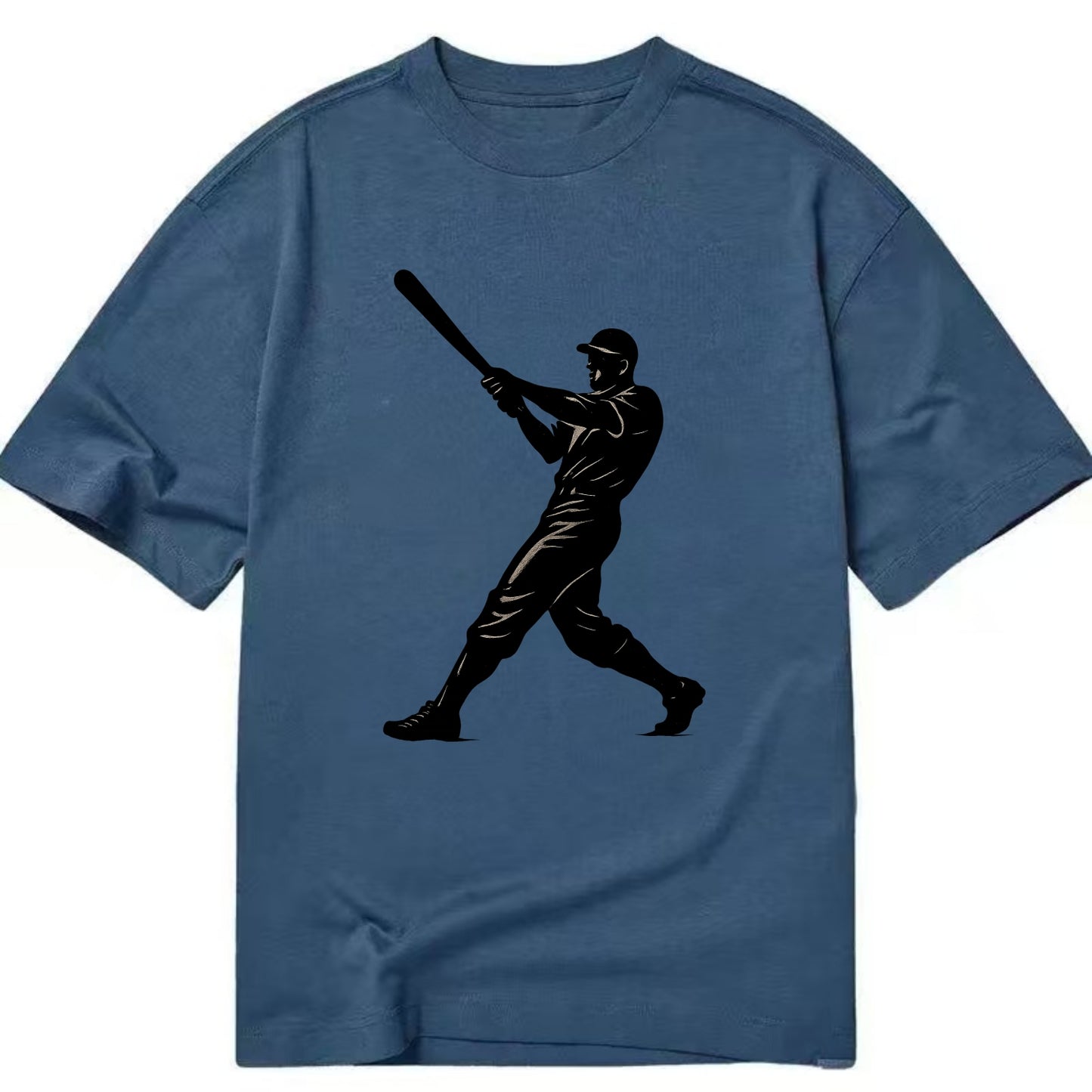 Baseball batter in full swing - Classic T-shirt - Twilight Navy(Blue)