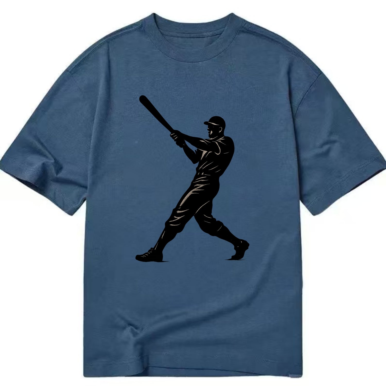 Baseball batter in full swing - Classic T-shirt - Twilight Navy(Blue)
