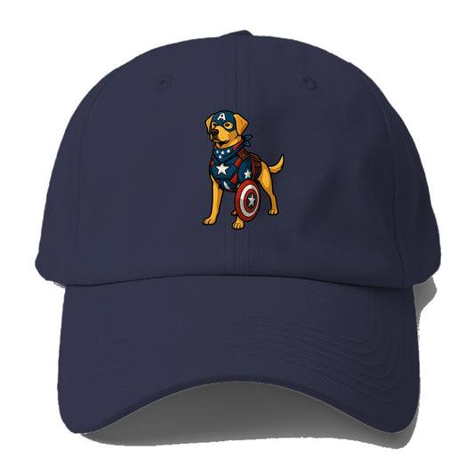 Labrador Captain America  - Baseball Cap Baseball Cap For Big Heads - Twilight Navy(Blue)