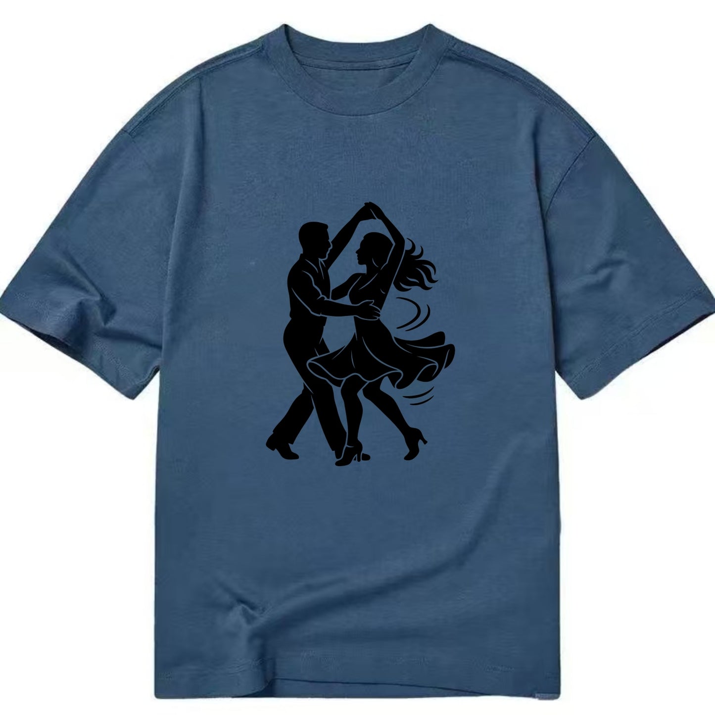 Salsa dancers spinning turn - Classic T-shirt - Twilight Navy(Blue)