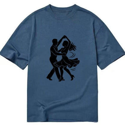 Salsa dancers spinning turn - Classic T-shirt - Twilight Navy(Blue)