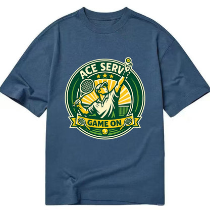 Serving Ace Emblem - Classic T-shirt - Twilight Navy(Blue)