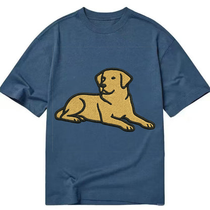 Labrador Retriever - Yellow lab relaxed Classic T-shirt - Twilight Navy(Blue)