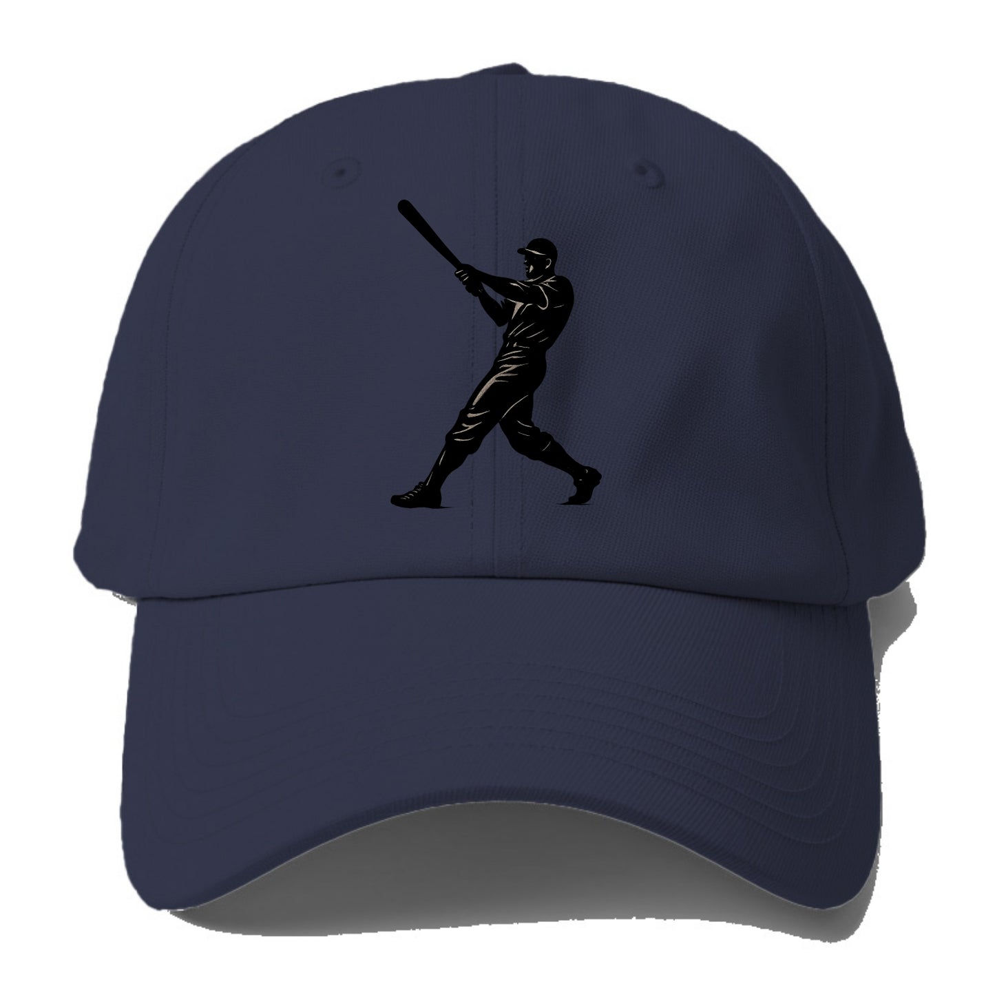Baseball batter in full swing - Baseball Cap - Twilight Navy(Blue)