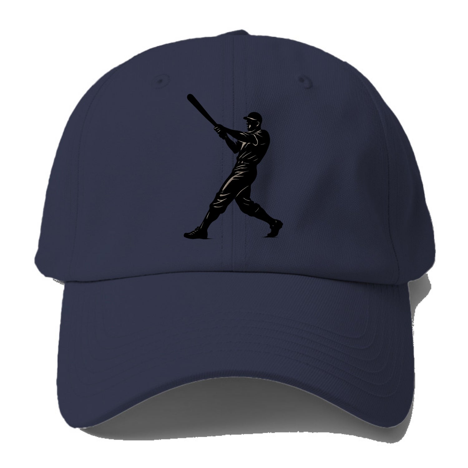 Baseball batter in full swing - Baseball Cap - Twilight Navy(Blue)
