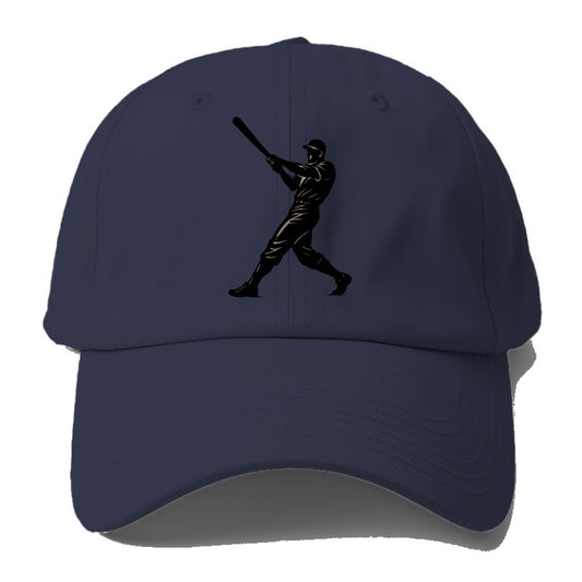 Baseball batter in full swing - Baseball Cap - Twilight Navy(Blue)