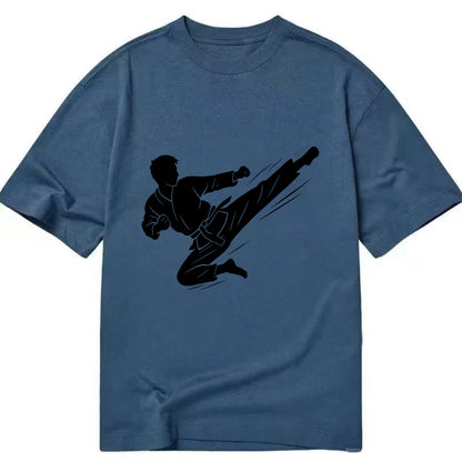 Korean taekwondo flying kick - Classic T-shirt - Twilight Navy(Blue)