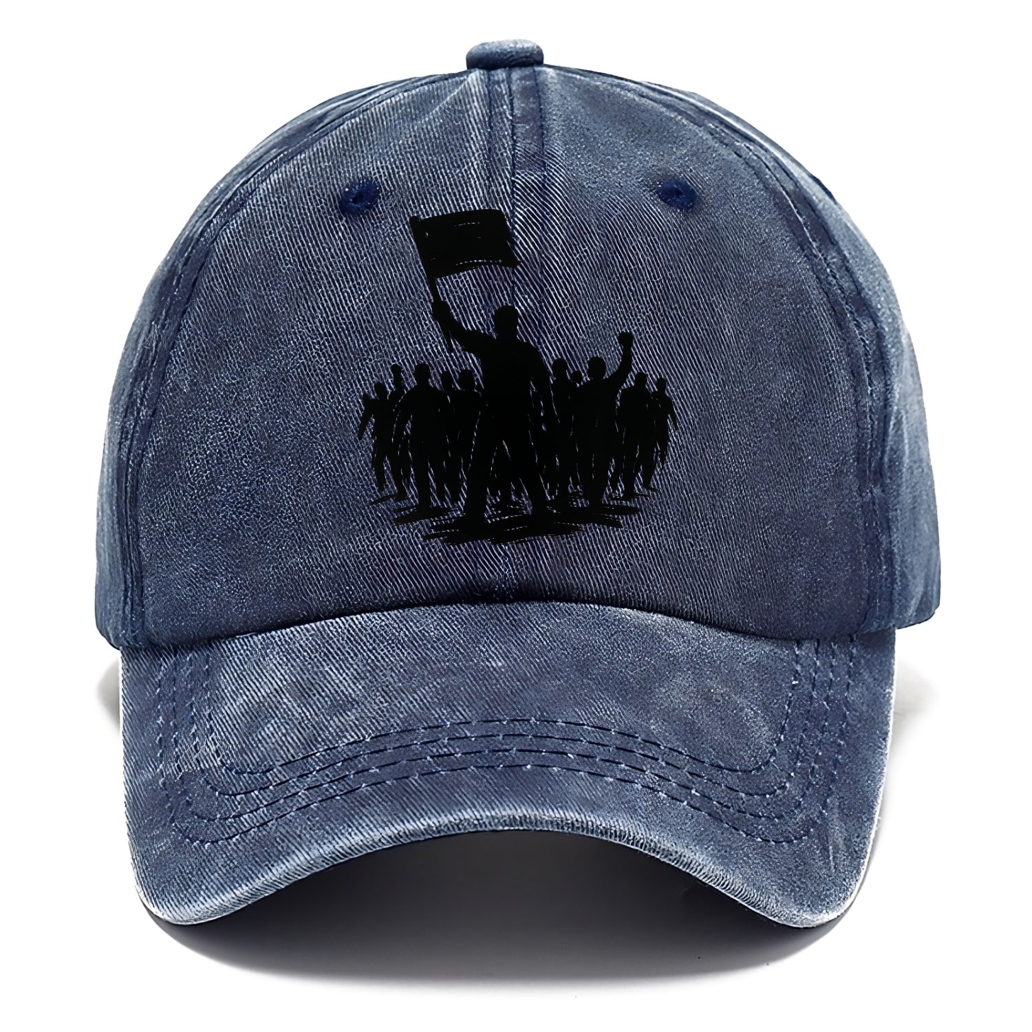 Crowd of protesters marching - solidarity movement ink painting - Classic Cap - Twilight Navy(Blue)