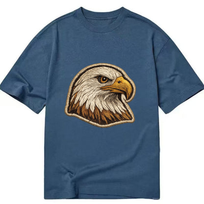 EAGLE HEAD PROFILE - majestic bald eagle in brown, white and gold , American pride - Classic T-shirt - Twilight Navy(Blue)