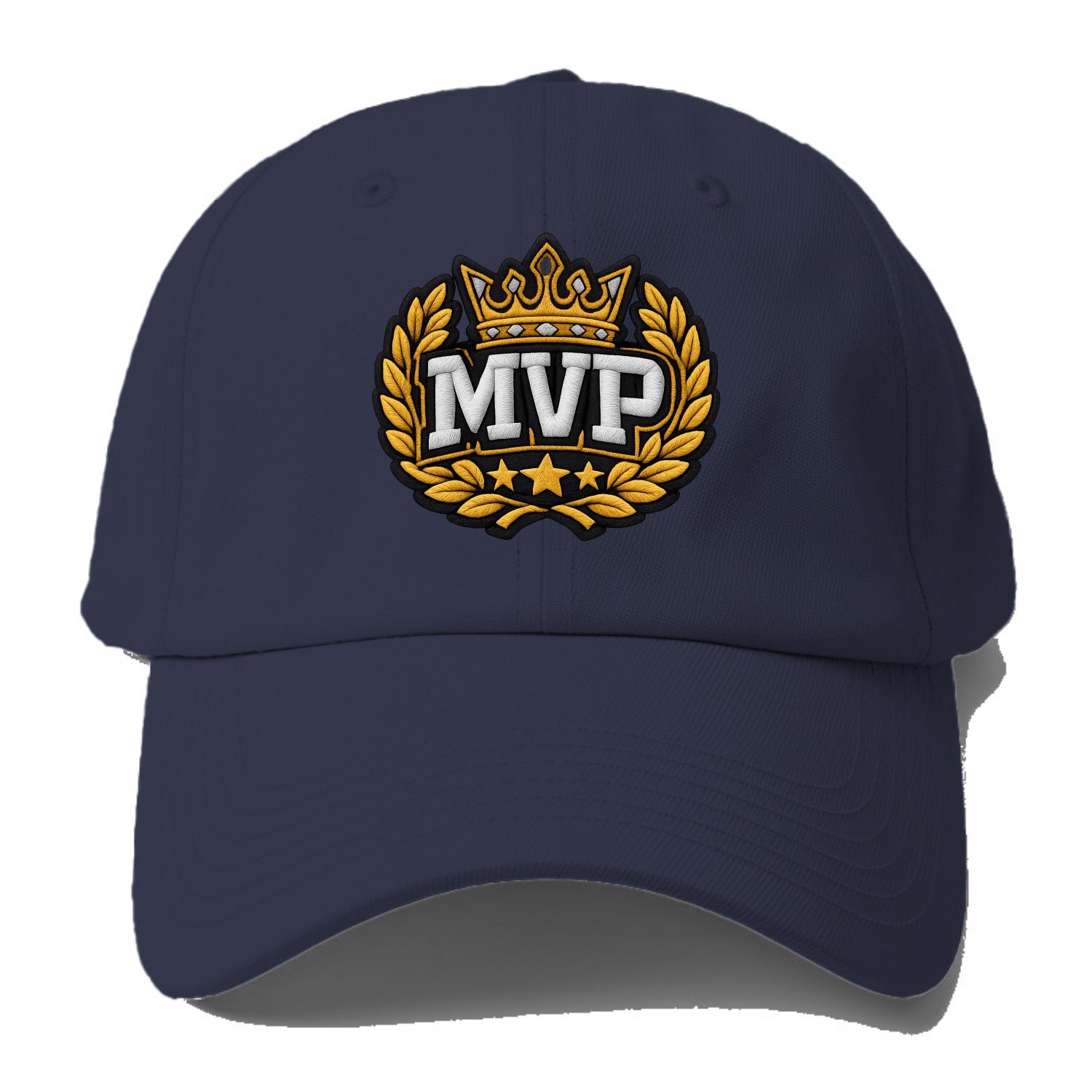 MVP CROWN - crown with laurels in gold , most valuable - Baseball Cap - Twilight Navy(Blue)