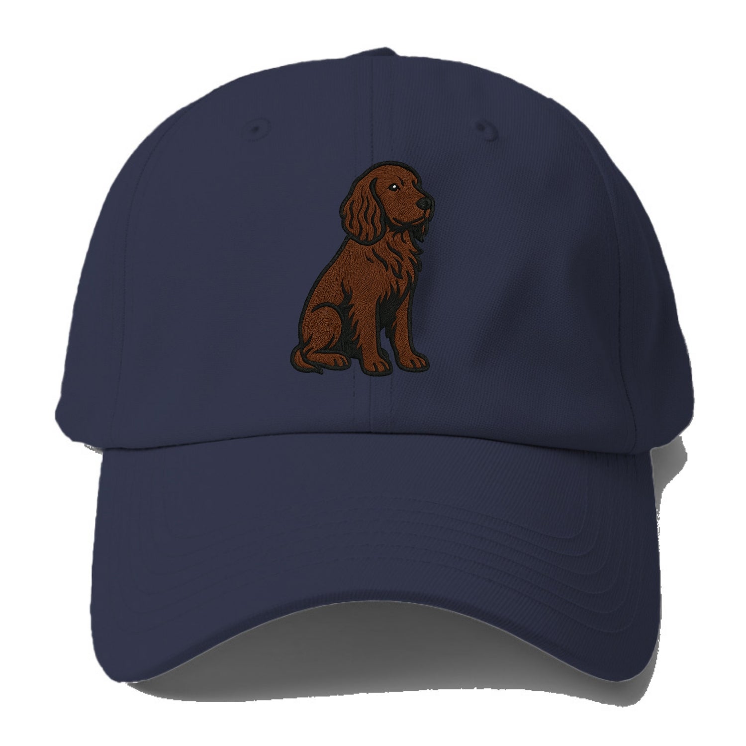 Field Spaniel - Liver colored embroidered sitting design - Baseball Cap For Big Heads - Twilight Navy(Blue)