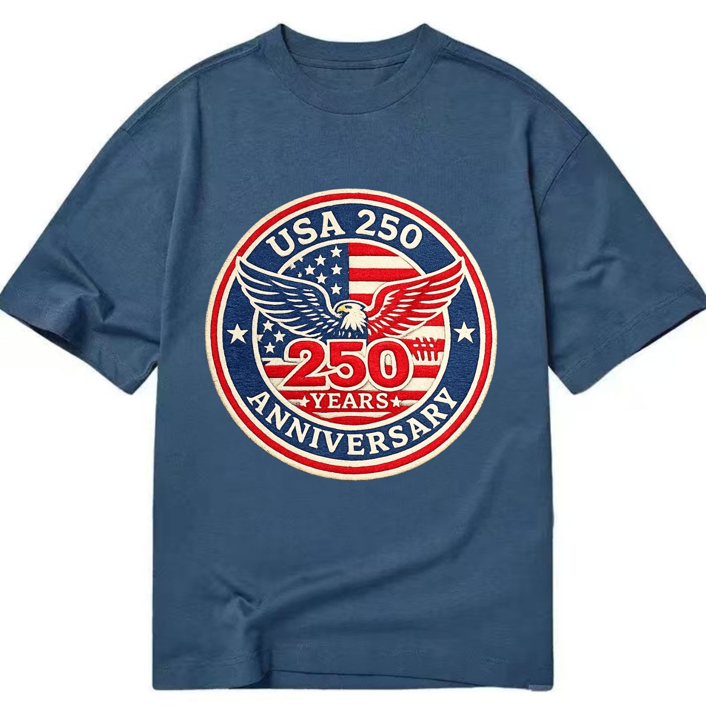 Usa 250th Anniversary Eagle - Classic T-shirt - Twilight Navy(Blue)
