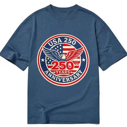 Usa 250th Anniversary Eagle - Classic T-shirt - Twilight Navy(Blue)