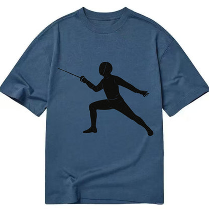 Fencer in lunge position - Classic T-shirt - Twilight Navy(Blue)