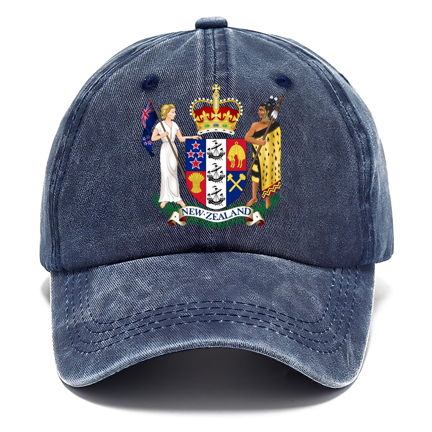 Coat Of Arms Of New Zealand - Classic Cap - Twilight Navy(Blue)