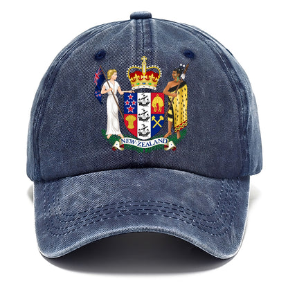 Coat Of Arms Of New Zealand - Classic Cap - Twilight Navy(Blue)