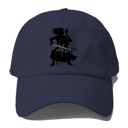 Cellist performing emotional solo - Baseball Cap - Twilight Navy(Blue)