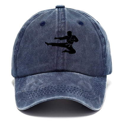 Martial artist flying kick - Classic Cap - Twilight Navy(Blue)