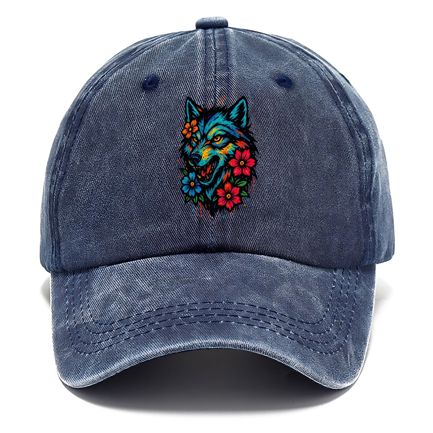 Floral Wolf Garden  - Classic Cap - Twilight Navy(Blue)