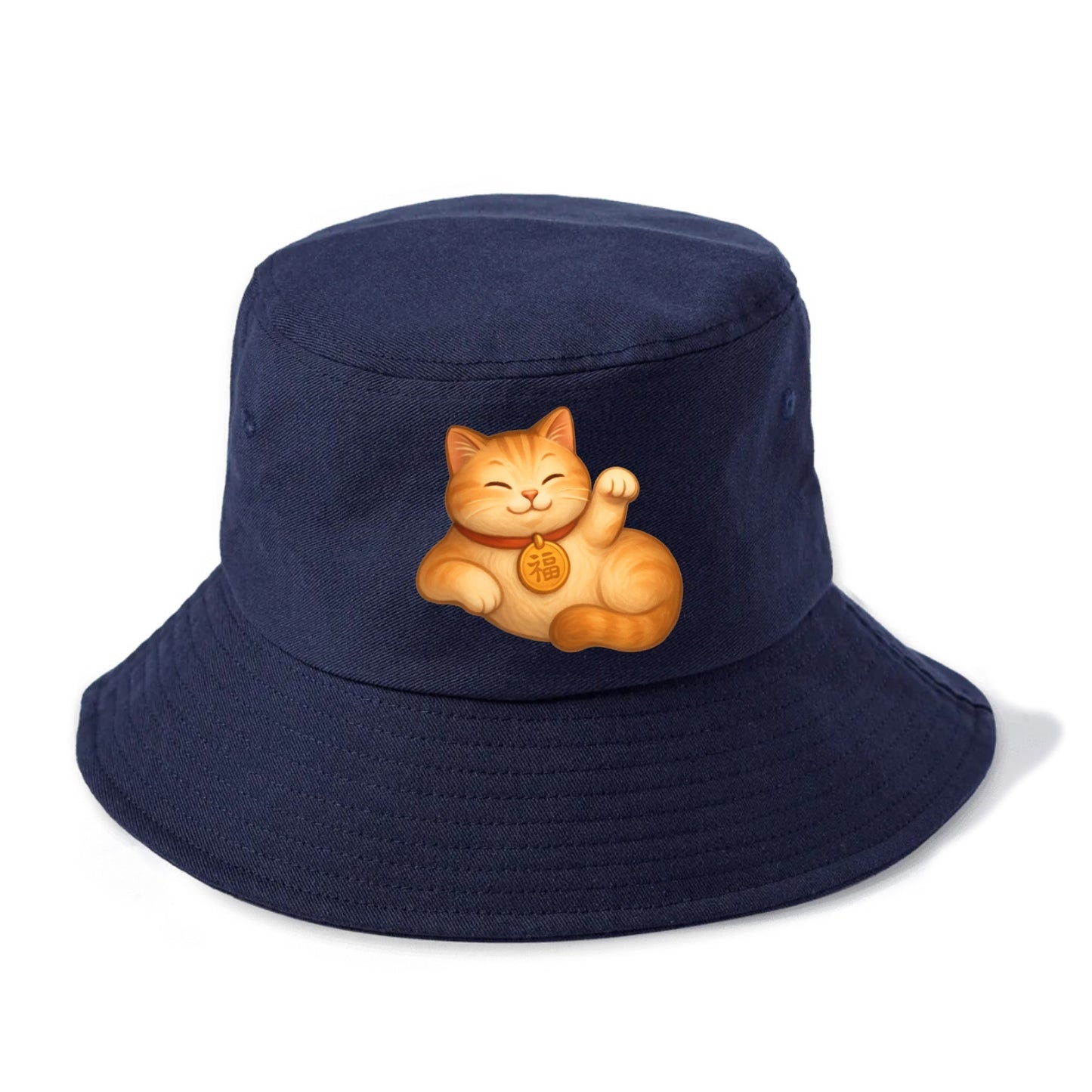 Maneki Neko Pose - Bucket Hat - Twilight Navy(Blue)
