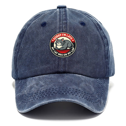 Charming Cat Loaf Excuse Emblem - Classic Cap - Twilight Navy(Blue)