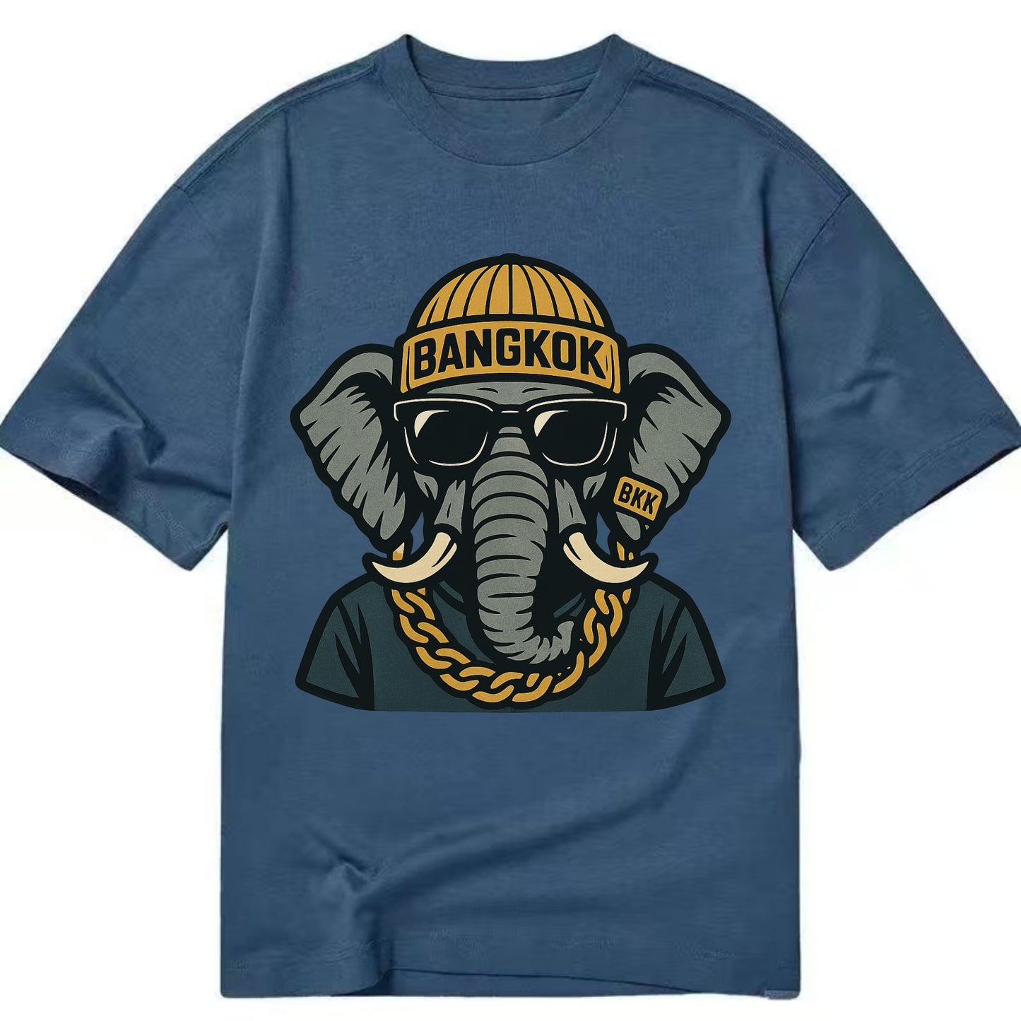 Bangkok Elephant - Classic T-shirt - Twilight Navy(Blue)