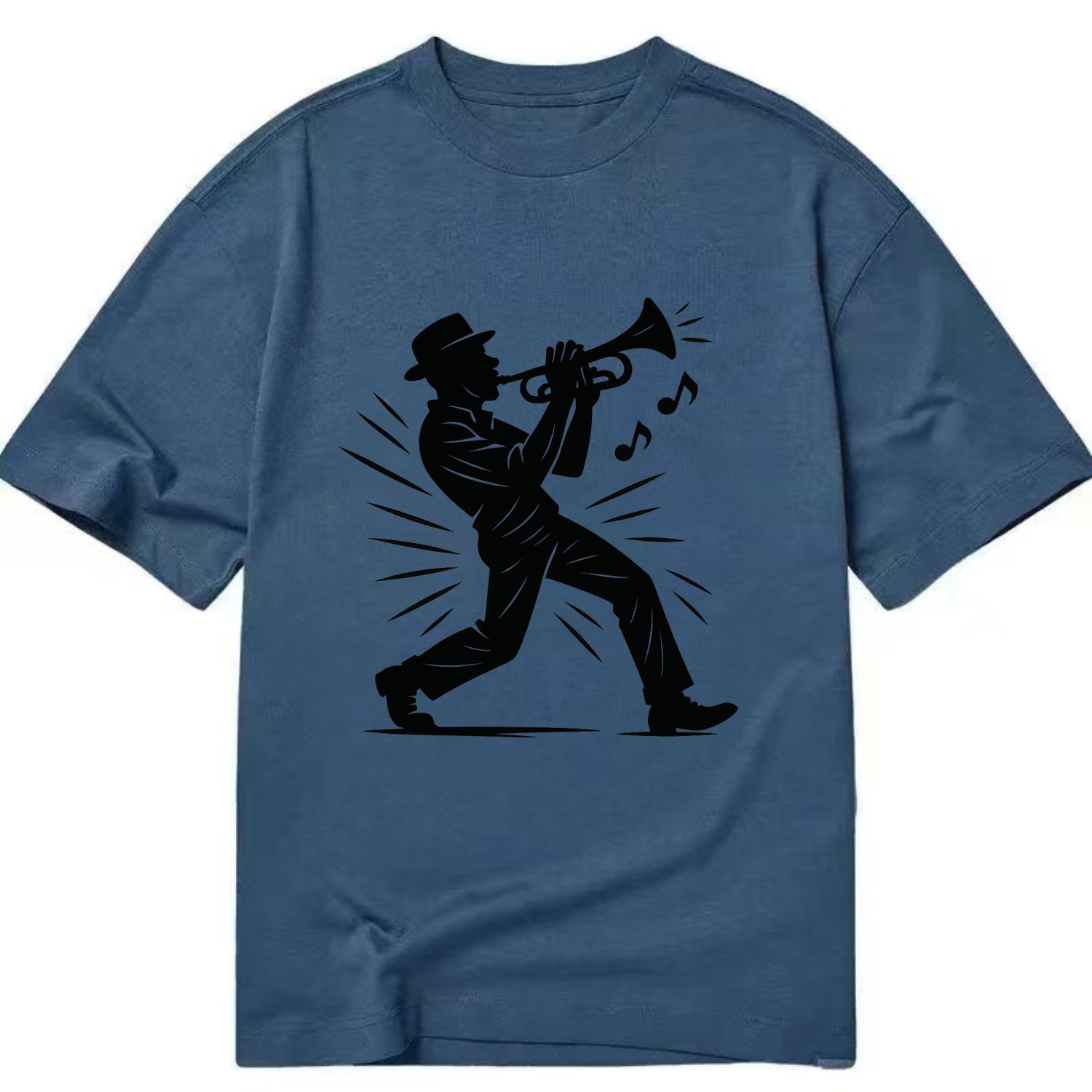 New Orleans jazz musician street corner - Classic T-shirt - Twilight Navy(Blue)