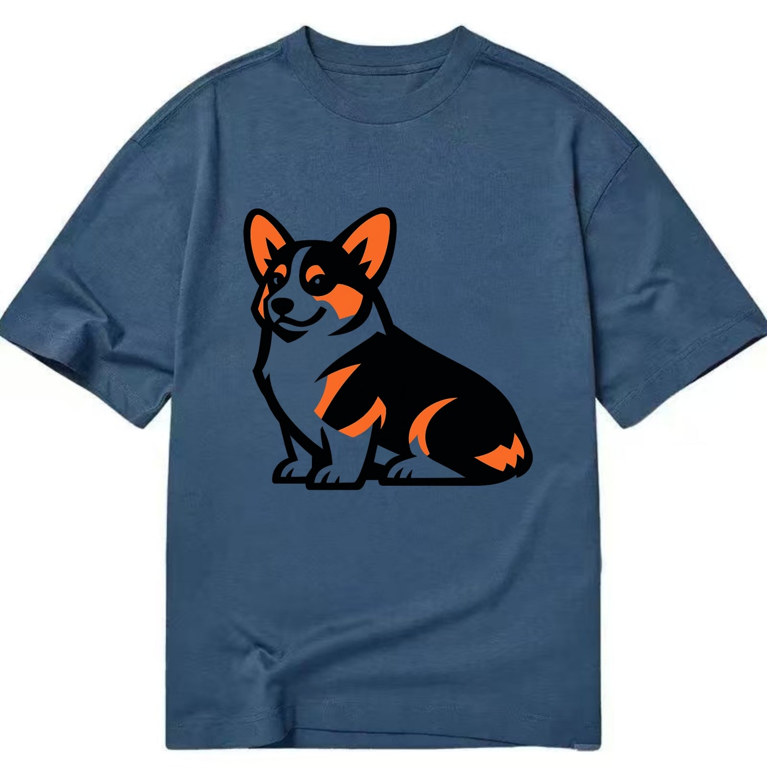 Tricolor Corgi Charm - Classic T-shirt - Twilight Navy(Blue)