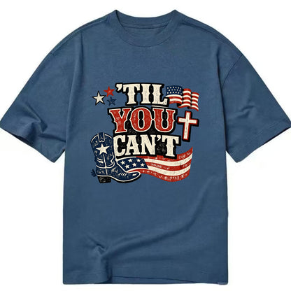 Til You Cant - Patriot Cross - Classic T-shirt - Twilight Navy(Blue)