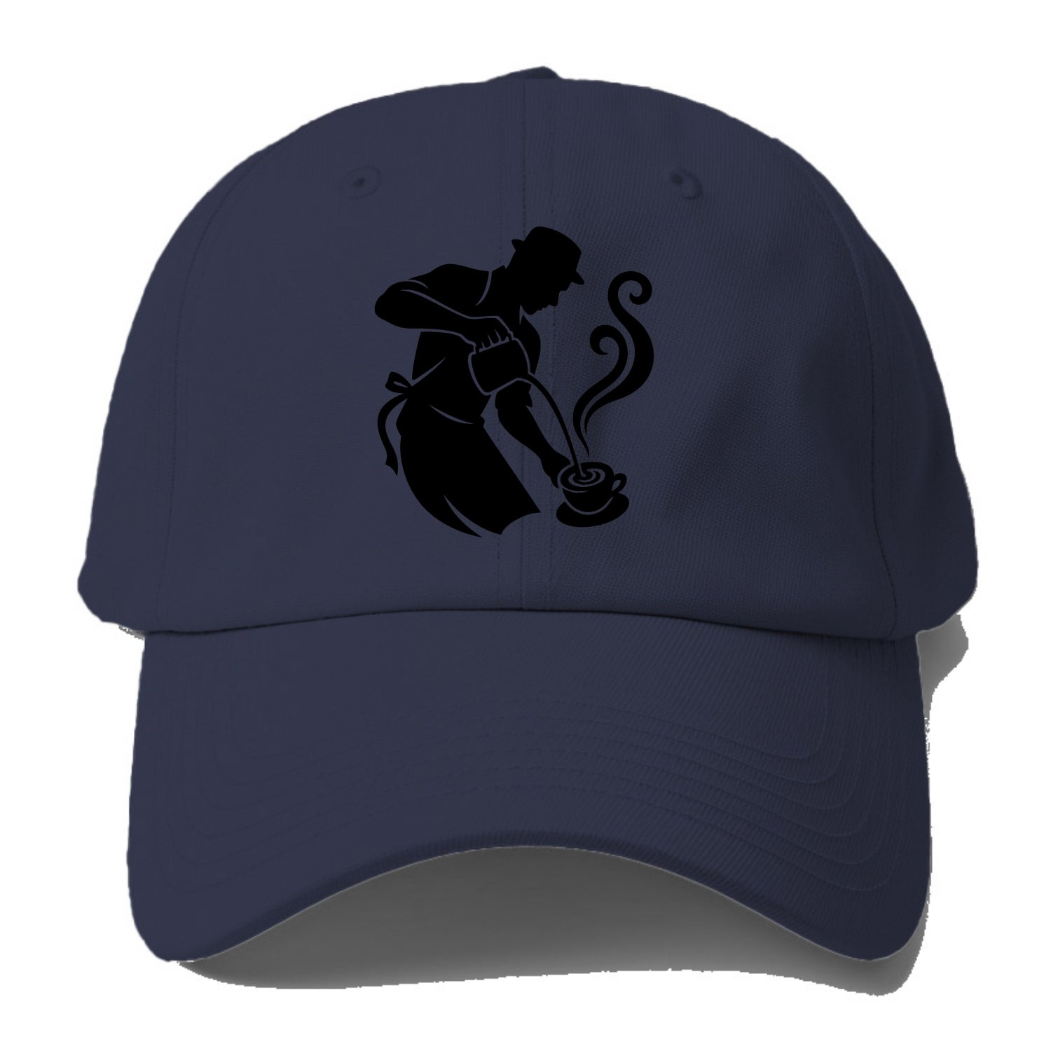 Barista creating latte art - Baseball Cap For Big Heads - Twilight Navy(Blue)