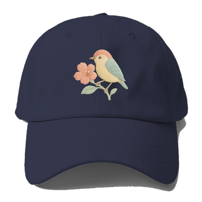 Peach Flowerpecker - Baseball Cap - Twilight Navy(Blue)
